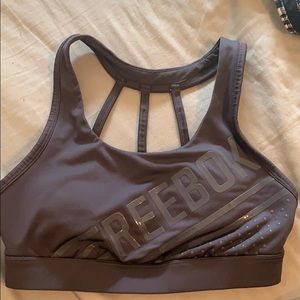 Grey Rebook sports bra